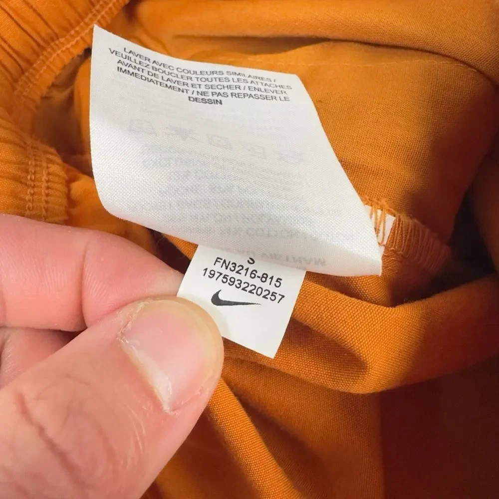 Nike Life Woven Camp Shorts Mens Small Lightweight Casual Lounge Cargo Orange